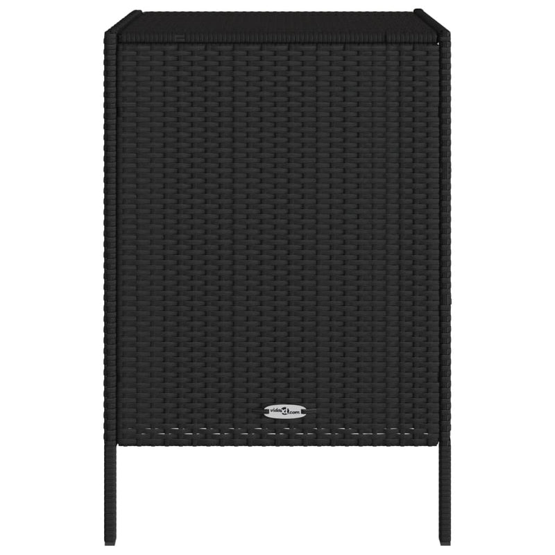vidaXL fekete polyrattan kerti tárolószekrény 55 x 59 x 80 cm