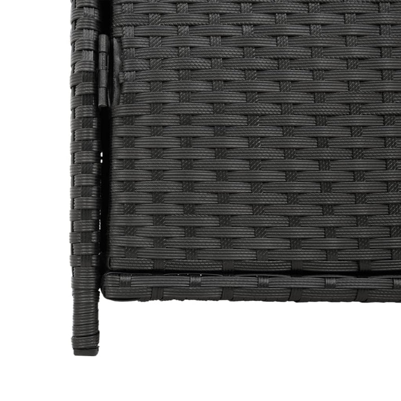 vidaXL fekete polyrattan kerti tárolószekrény 55 x 59 x 80 cm