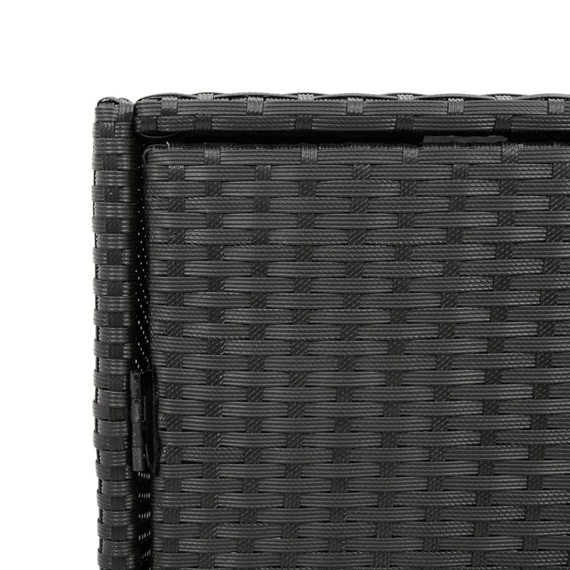 vidaXL fekete polyrattan kerti tárolószekrény 55 x 59 x 80 cm