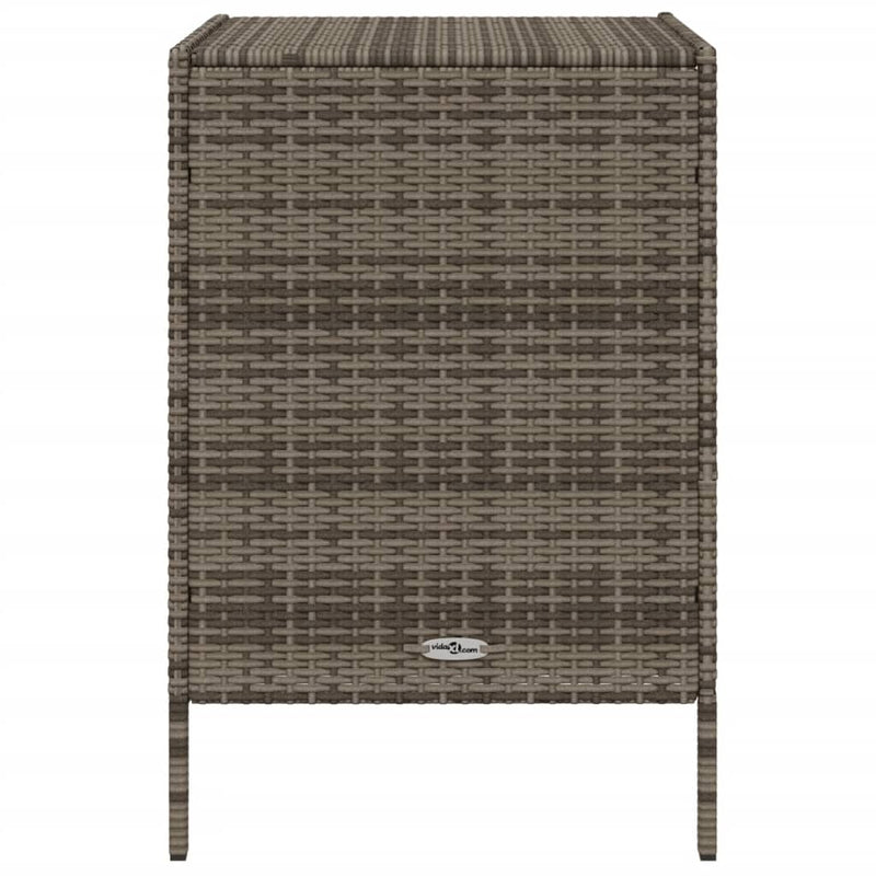 vidaXL szürke polyrattan kerti tárolószekrény 55 x 59 x 80 cm