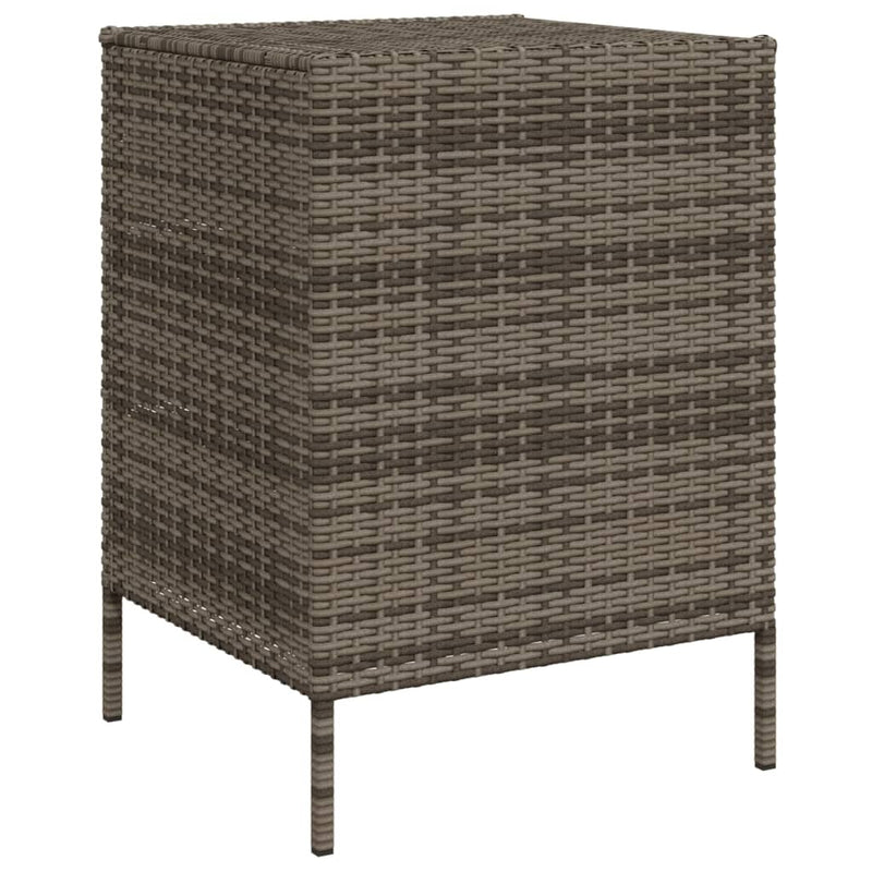 vidaXL szürke polyrattan kerti tárolószekrény 55 x 59 x 80 cm
