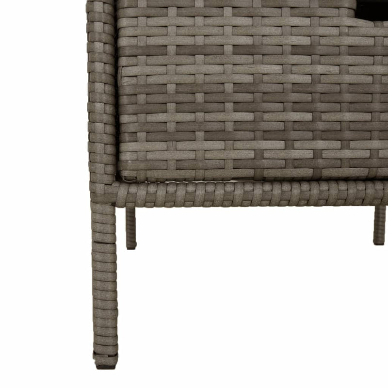 vidaXL szürke polyrattan kerti tárolószekrény 55 x 59 x 80 cm