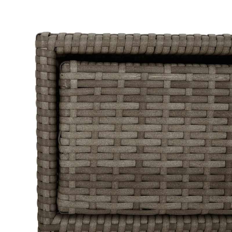 vidaXL szürke polyrattan kerti tárolószekrény 55 x 59 x 80 cm