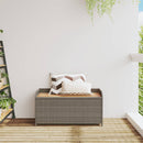 vidaXL szürke polyrattan és akácfa tárolópad 100 x 50 x 52 cm