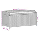 vidaXL bézs polyrattan és akácfa tárolópad 100 x 50 x 52 cm