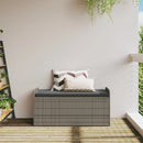 vidaXL szürke polyrattan tárolópad párnával 115 x 51 x 52 cm