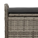 vidaXL szürke polyrattan tárolópad párnával 115 x 51 x 52 cm