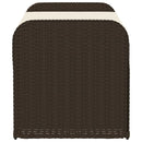 vidaXL barna polyrattan tárolópad párnával 115 x 51 x 52 cm