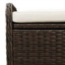vidaXL barna polyrattan tárolópad párnával 80 x 51 x 52 cm