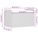 vidaXL barna polyrattan tárolópad párnával 80 x 51 x 52 cm