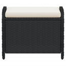 vidaXL fekete polyrattan kerti szék párnával 58 x 46 x 46 cm
