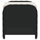 vidaXL fekete polyrattan kerti szék párnával 58 x 46 x 46 cm