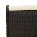 vidaXL fekete polyrattan kerti szék párnával 58 x 46 x 46 cm