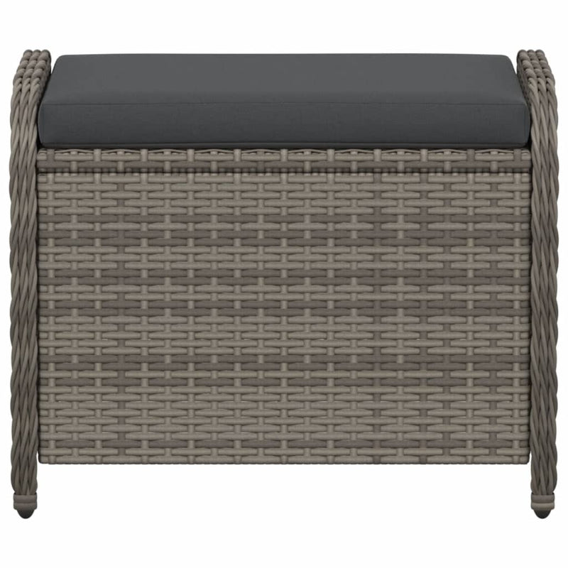 vidaXL szürke polyrattan kerti szék párnával 58 x 46 x 46 cm