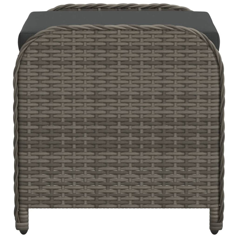 vidaXL szürke polyrattan kerti szék párnával 58 x 46 x 46 cm