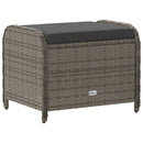 vidaXL szürke polyrattan kerti szék párnával 58 x 46 x 46 cm