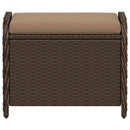 vidaXL barna polyrattan kerti szék párnával 58 x 46 x 46 cm