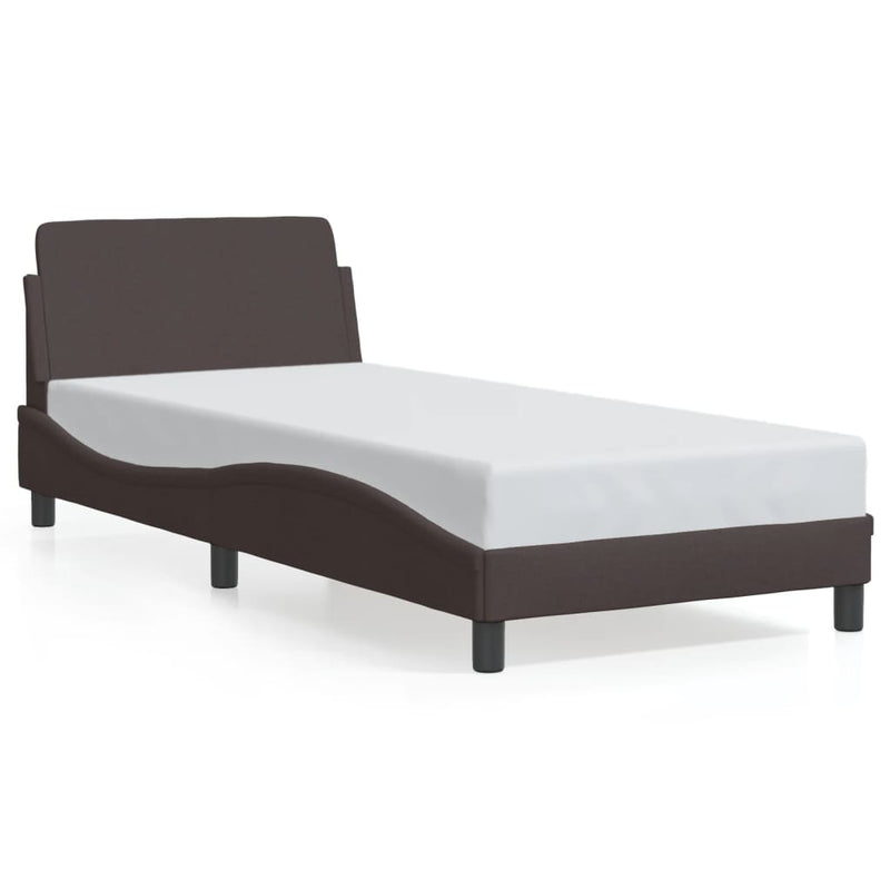 vidaXL sötétbarna szövet ágykeret matrac nélkül 80x200 cm