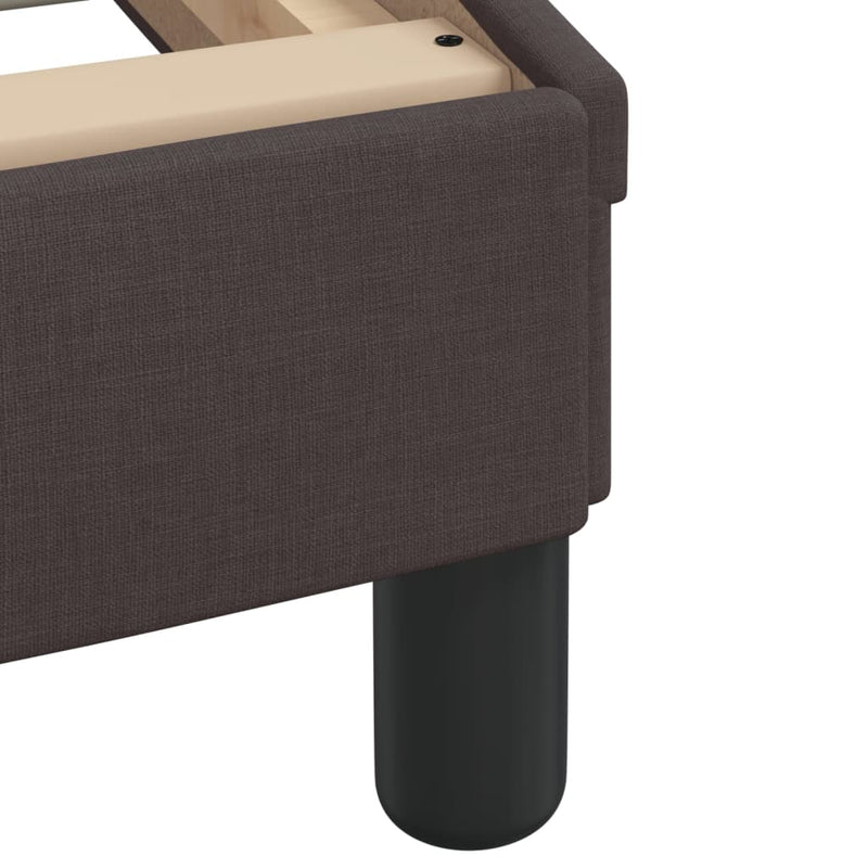 vidaXL sötétbarna szövet ágykeret matrac nélkül 80x200 cm