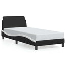 vidaXL fekete és fehér műbőr ágykeret Dover 80 x 200 cm