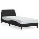 vidaXL fekete műbőr ágykeret Dover 90x190 cm