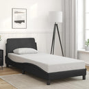 vidaXL fekete műbőr ágykeret Dover 90x190 cm