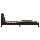 vidaXL fekete műbőr ágykeret Dover 90x200 cm