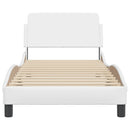 vidaXL fehér műbőr ágykeret Dover 90 x 200 cm