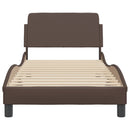 vidaXL barna műbőr ágykeret Dover 90 x 200 cm