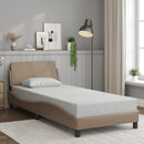 vidaXL cappuccino színű műbőr ágykeret Dover 90 x 200 cm