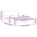 vidaXL tópszínű szövet ágykeret Dover 120x200 cm