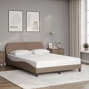vidaXL cappuccino színű műbőr ágykeret Dover 120x200 cm
