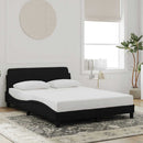 vidaXL fekete bársony ágykeret Dover 140 x 190 cm