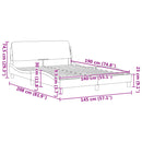 vidaXL rózsaszín bársony ágykeret fejtámlával Dover 140x190 cm