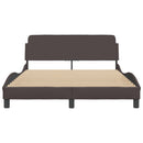 vidaXL sötétbarna szövet ágykeret Dover 140 x 200 cm