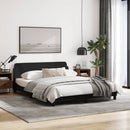 vidaXL fekete szövet ágykeret matrac nélkül 160 x 200 cm
