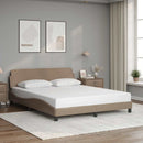 vidaXL cappuccino színű műbőr ágykeret Dover 160x200 cm