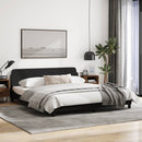 vidaXL fekete szövet ágykeret matrac nélkül 180 x 200 cm