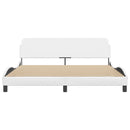 vidaXL fehér műbőr ágykeret Dover 180x200 cm
