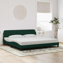 vidaXL sötétzöld bársony ágykeret Dover 200x200 cm
