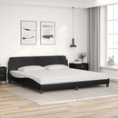 vidaXL fekete műbőr ágykeret Dover 200x200 cm