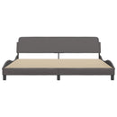 vidaXL szürke műbőr ágykeret Dover 200 x 200 cm