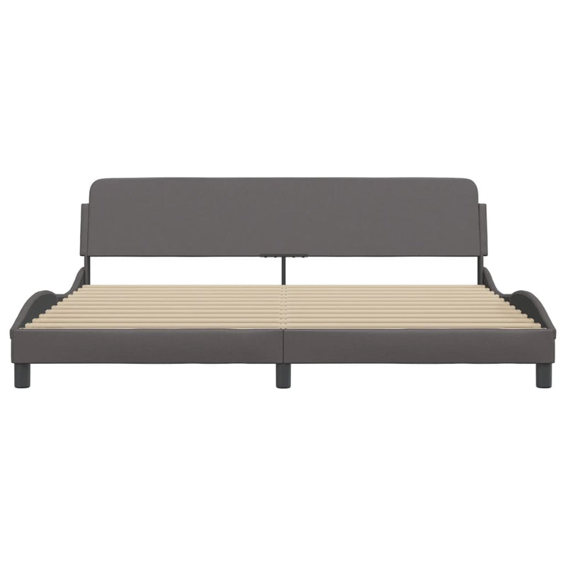 vidaXL szürke műbőr ágykeret Dover 200 x 200 cm