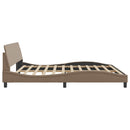 vidaXL cappuccino színű műbőr ágykeret Dover 200x200 cm