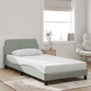 vidaXL világosszürke bársony ágykeret Dover 100 x 203 cm