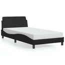 vidaXL fekete műbőr ágykeret Dover 100x203 cm