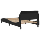 vidaXL fekete műbőr ágykeret Dover 100x203 cm