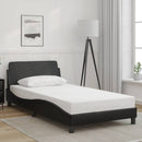 vidaXL fekete műbőr ágykeret Dover 100x203 cm