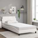 vidaXL fehér műbőr ágykeret Dover 100x203 cm