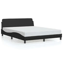 vidaXL fekete műbőr ágykeret Dover 152x203 cm